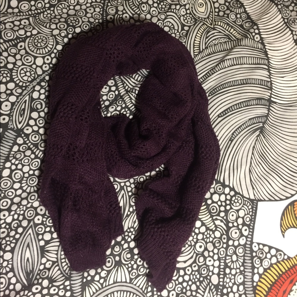 Purple Knit Scarf