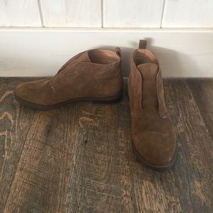 Franco Sarto brown suede booties size 7