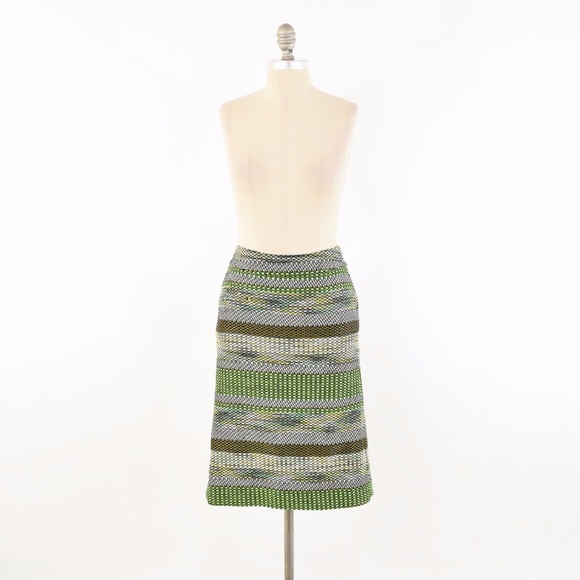 ❌Sold❌Leifsdottir Green Tweed Pencil Skirt - Picture 2 of 7