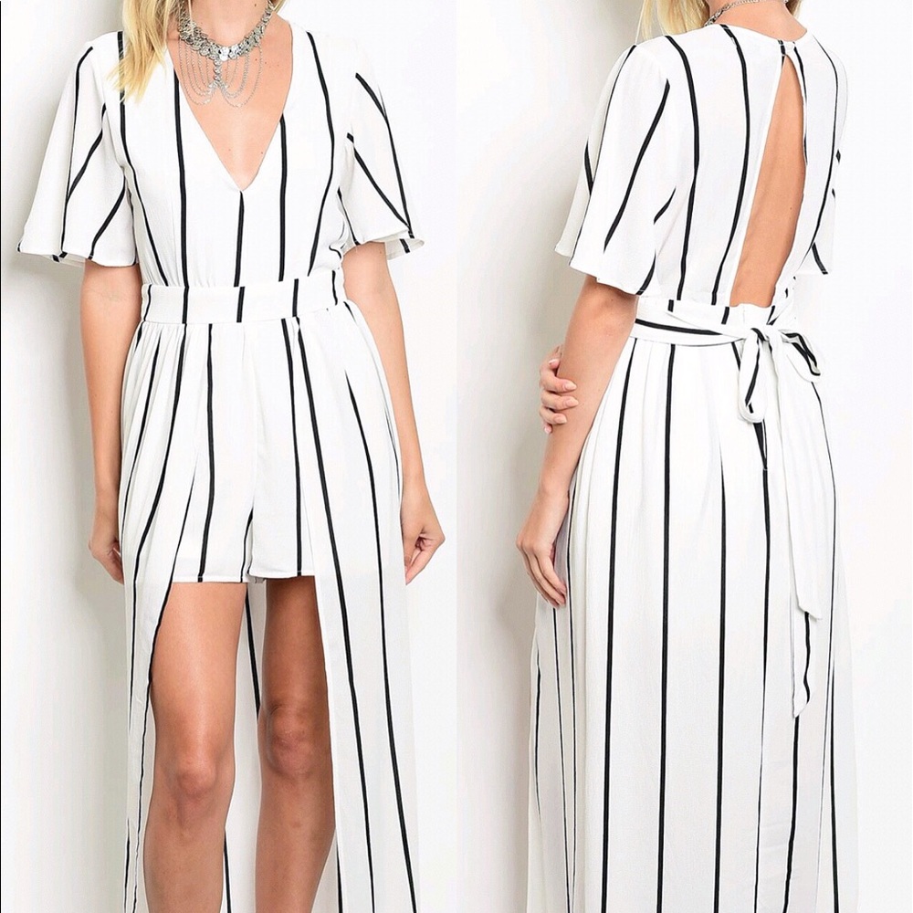 Striped Maxi Romper