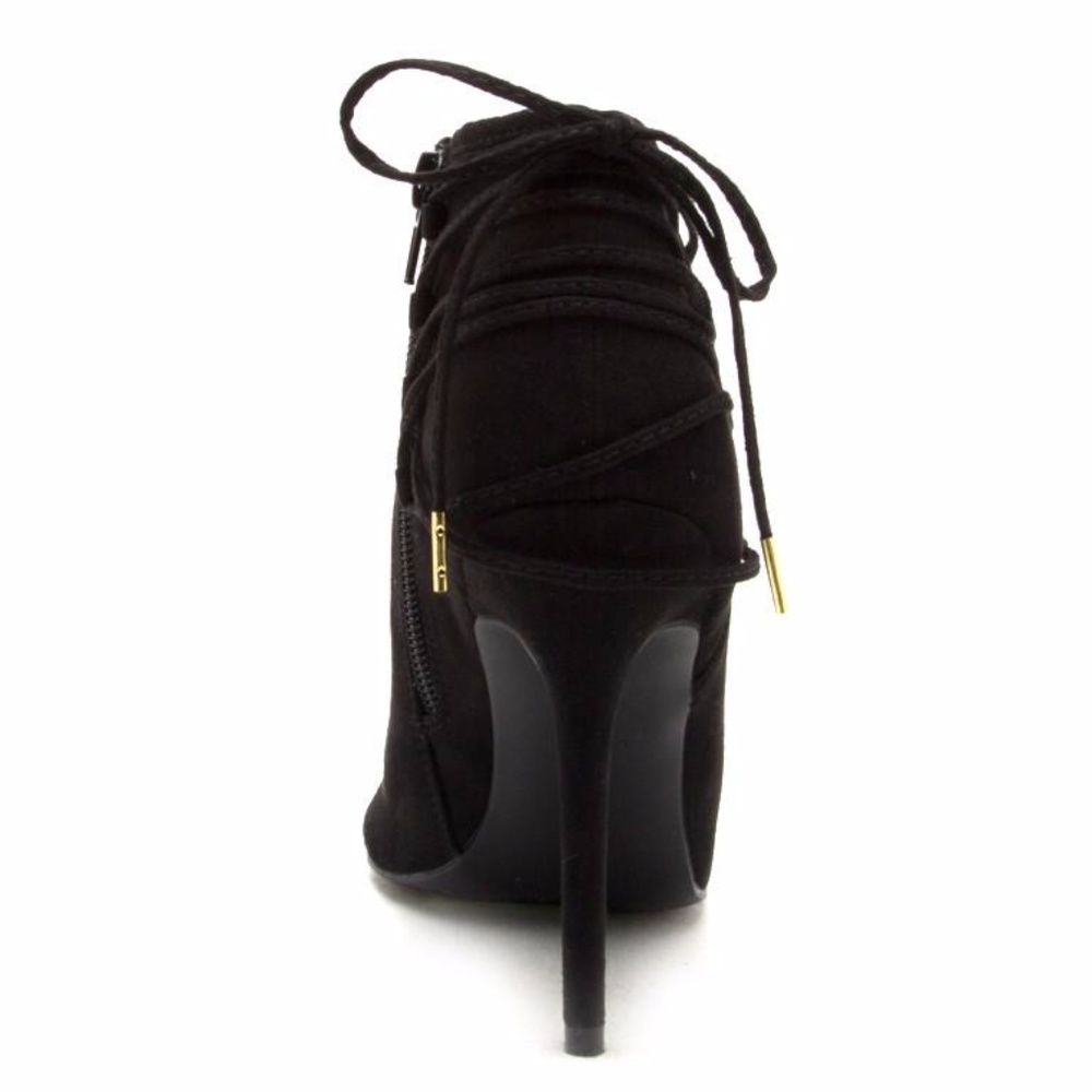 SALE‼️ Noemi Lace Up Accent Peep Toe Bootie - Picture 6 of 7