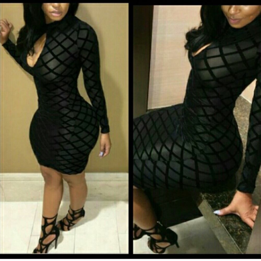 Sexy Black fitted dress