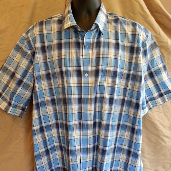 Toscano Plaid Short Sleeve Regular fit Shirt - Picture 1 of 4