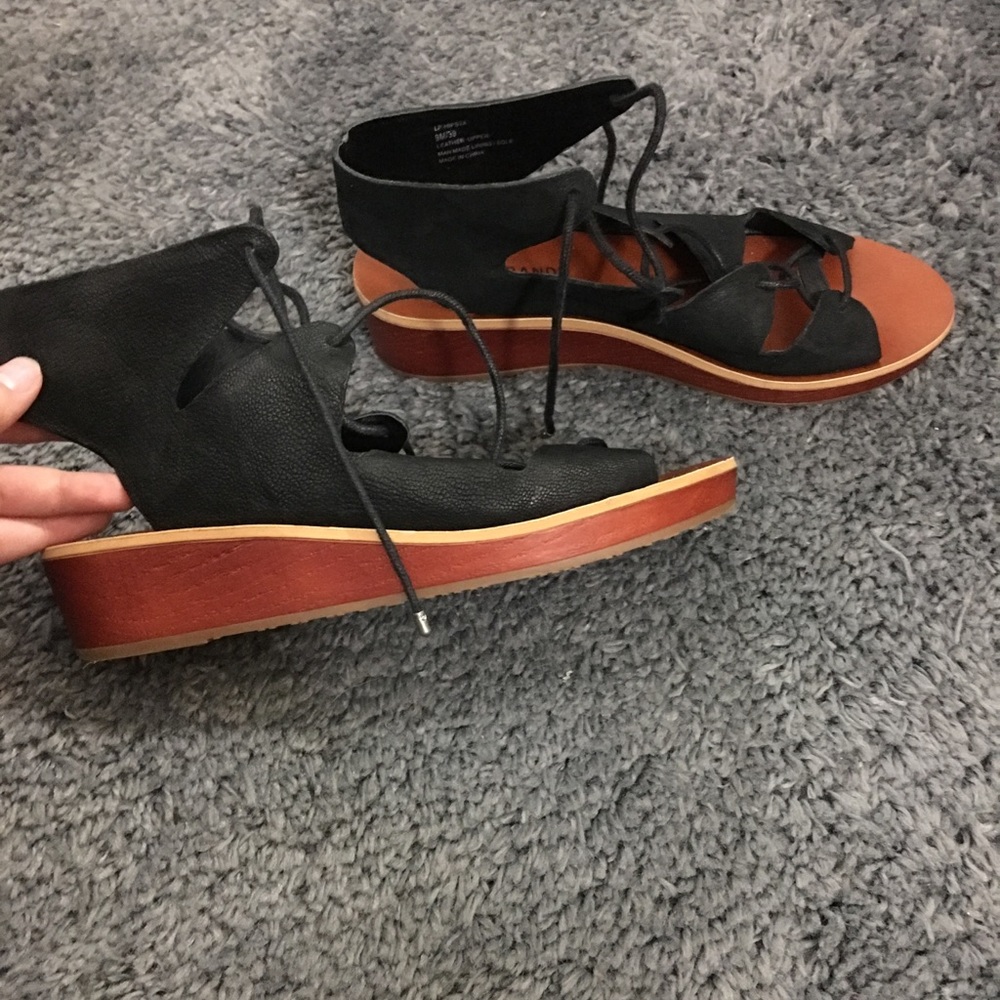 Black Size 9 Lucky Brand Gladiator Sandals