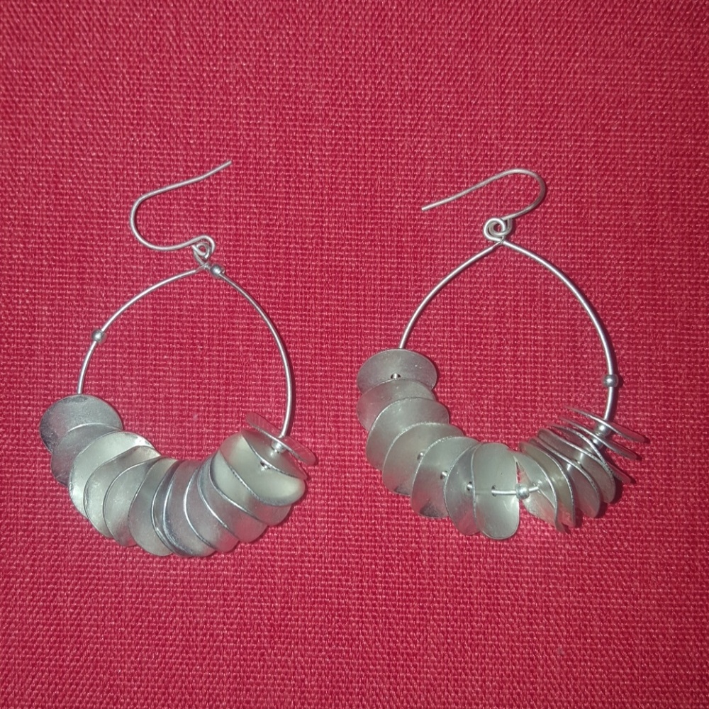Matte silver earrings