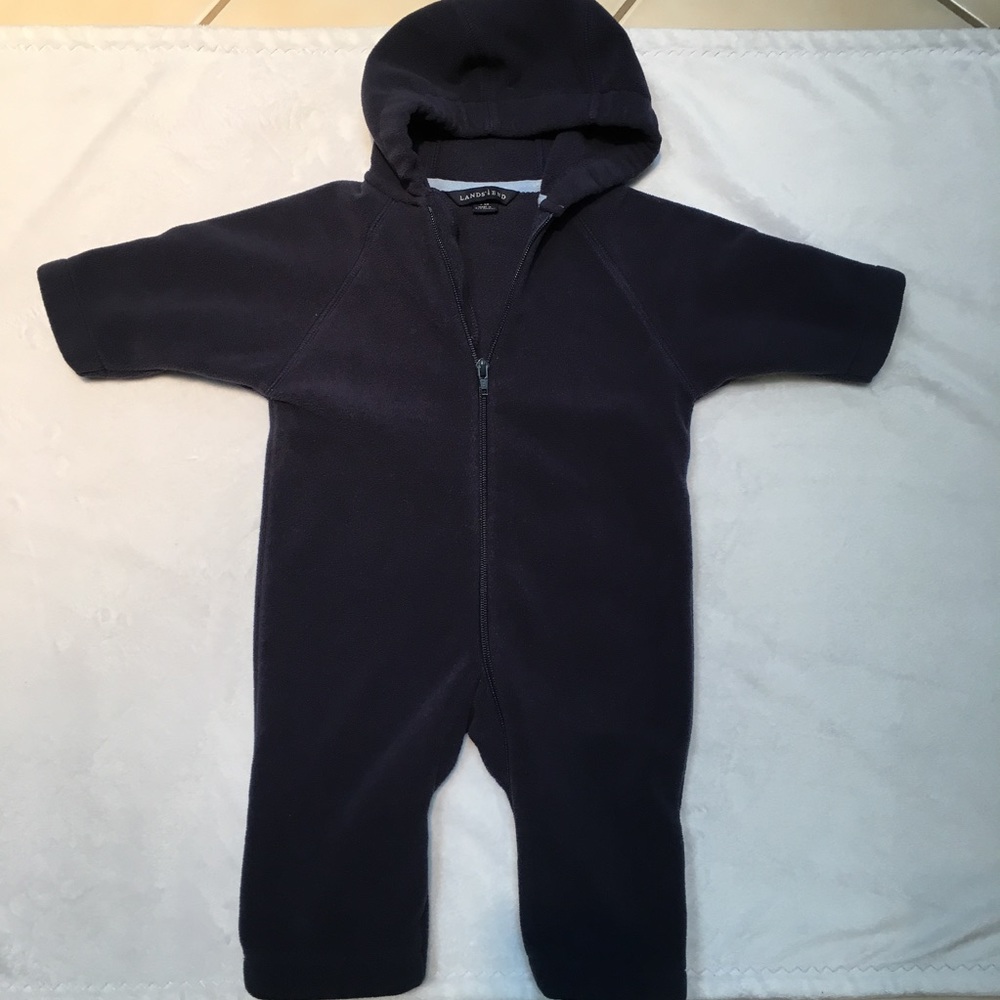 Fleece Hooded Bunting 3-6M by Lands' End
