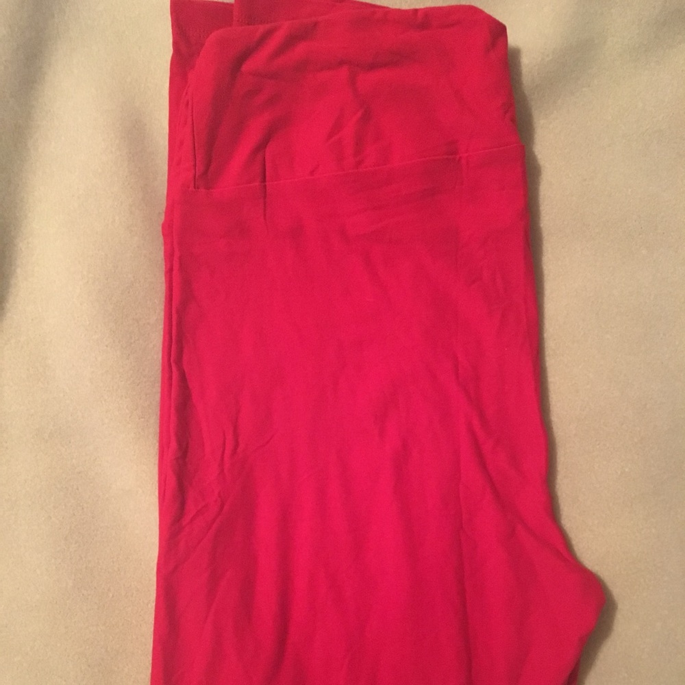 LLR TC leggings solid true red BNWOT