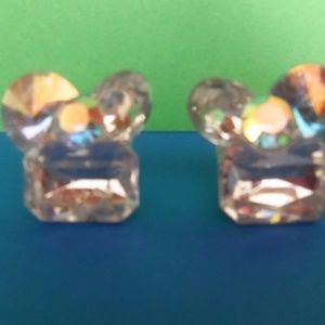 Vintage Faux Crystal 3 Stone Glam Earrings