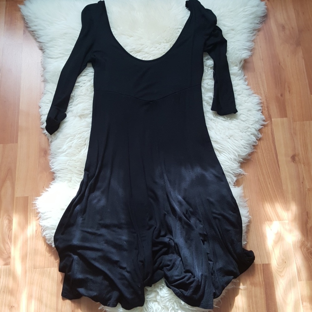 Open back black dress