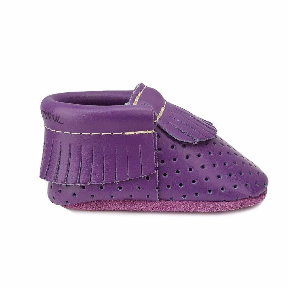 First Steps Perforated Leather Moccasins