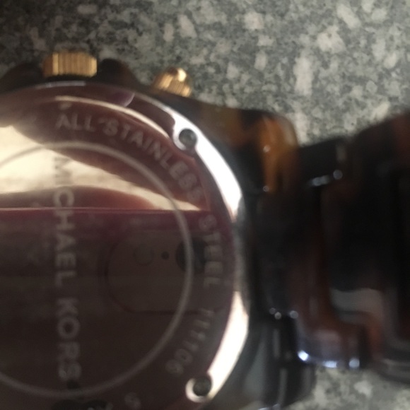 michael kors tortoise shell watch