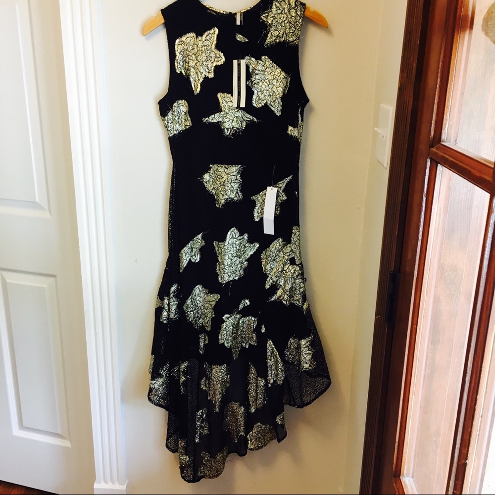 Topshop hanky hem lace midi dress exclusive