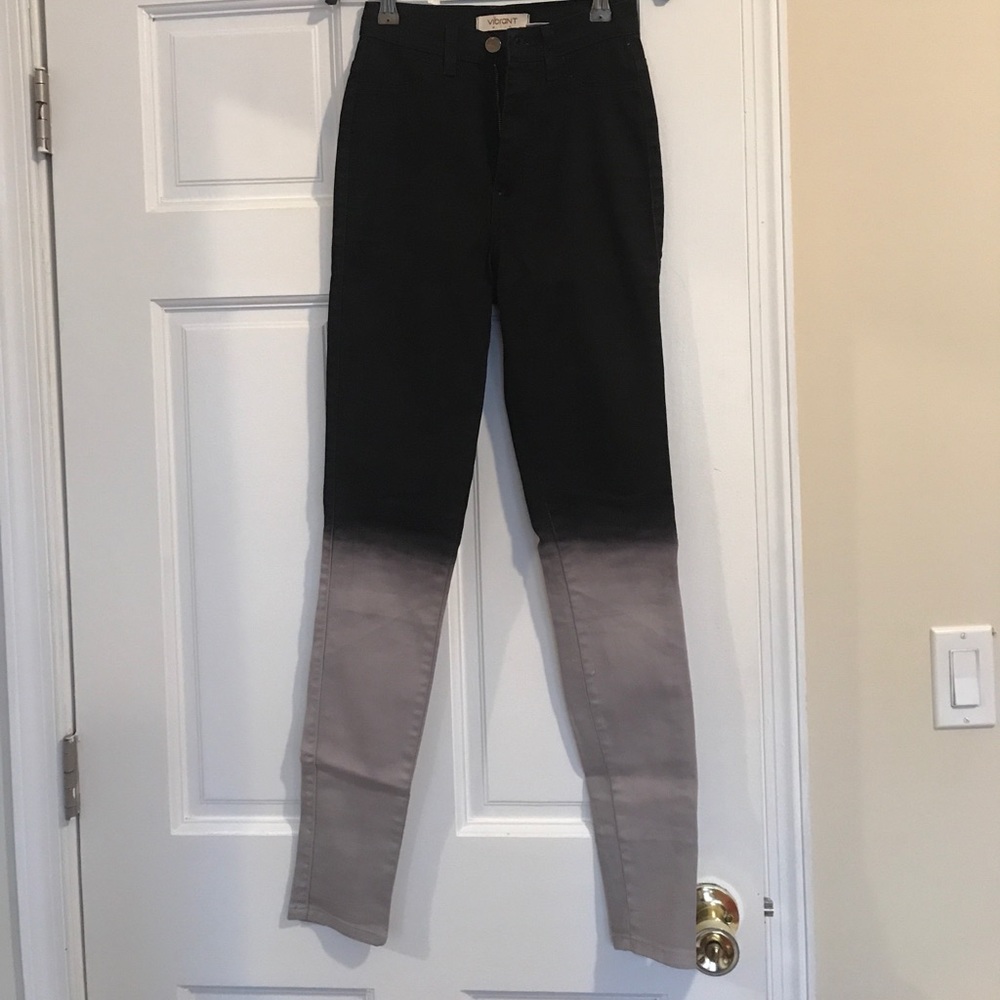Gradient black/grey jeans skinny fall winter
