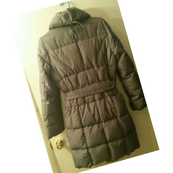 Grey Calvin Klein puffer coat with belted waist - Picture 2 of 3