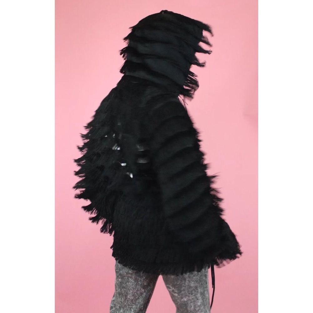 Rare JEREMY SCOTT x Adidas Fringe Hoodie Sz L - Picture 7 of 7