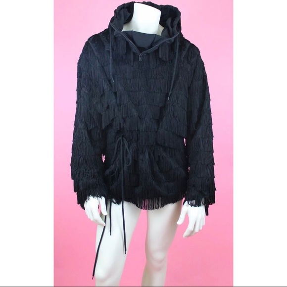 Rare JEREMY SCOTT x Adidas Fringe Hoodie Sz L - Picture 3 of 7