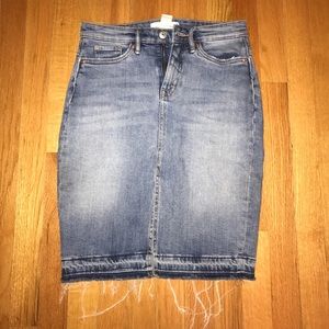 Denim Pencil Skirt