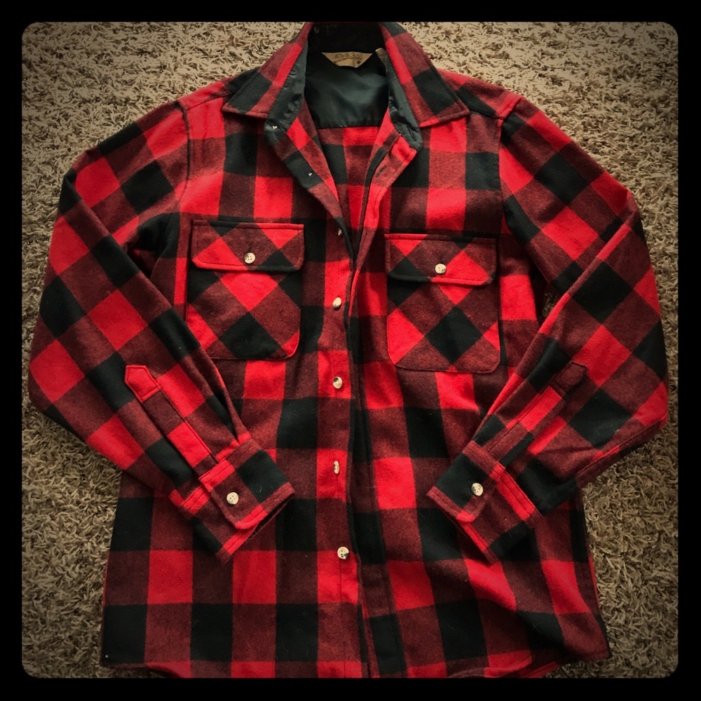 EUC cabelas wool shirt