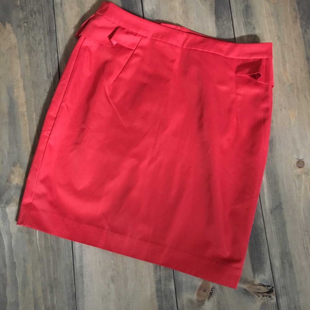 Red orange skirt