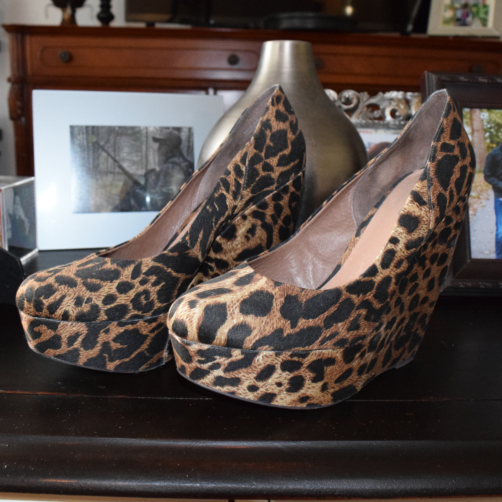 Aldo Cheetah Print Wedges