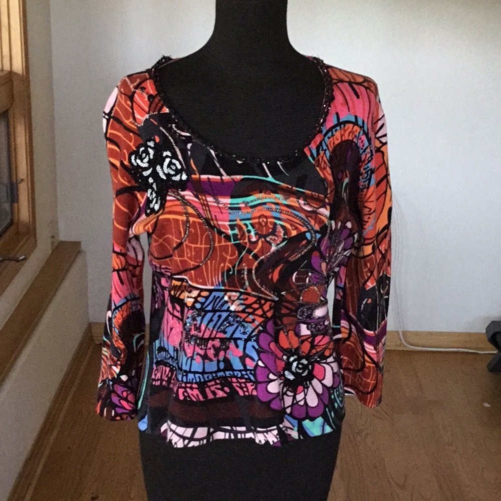 Pretty beaded sweater top