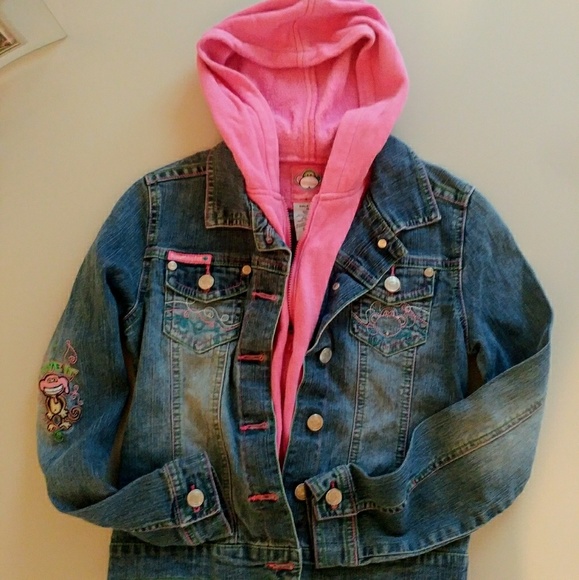 Bobby Jack Jean Jacket With Pink Hood 