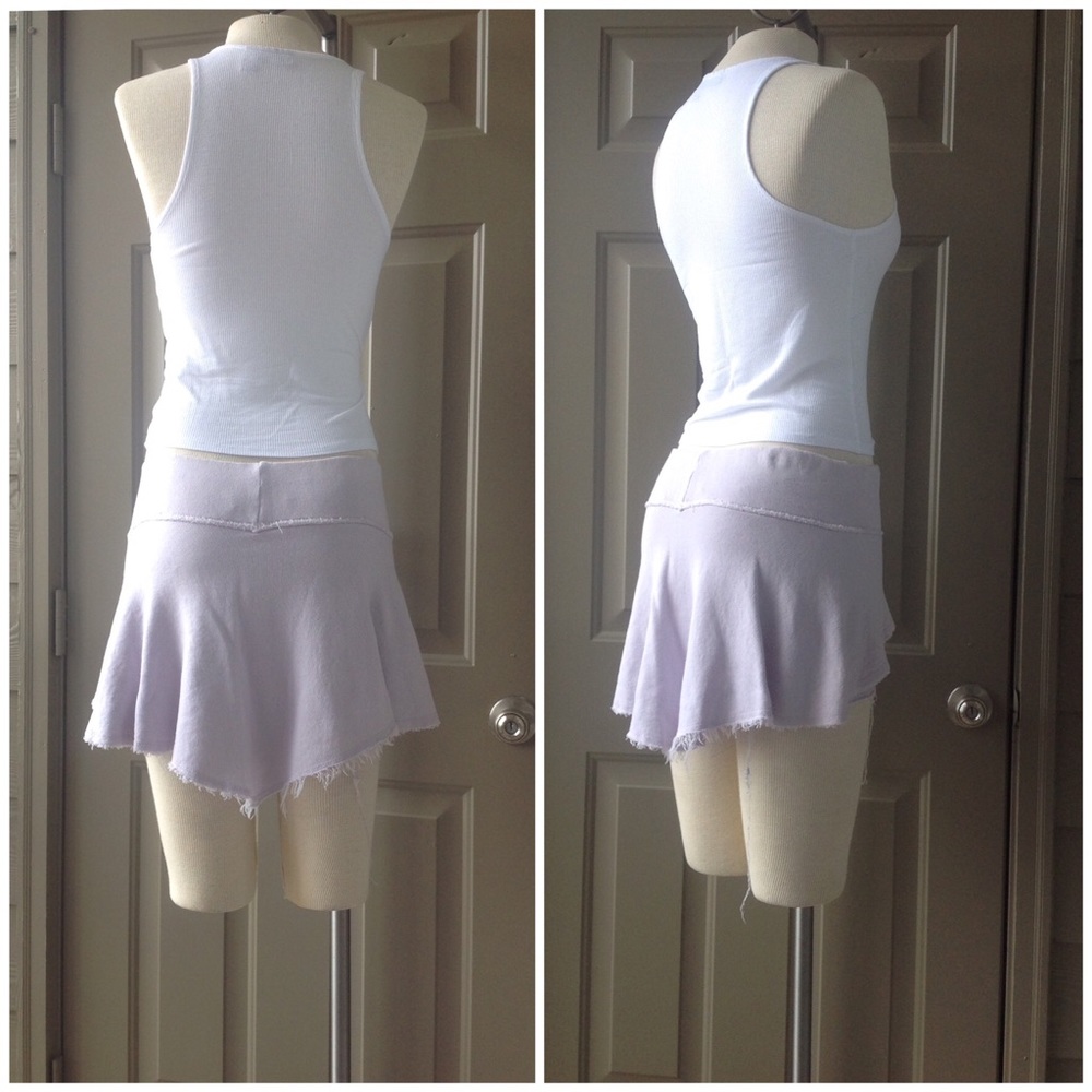 Asymmetric French Terry Shorts - Picture 6 of 8