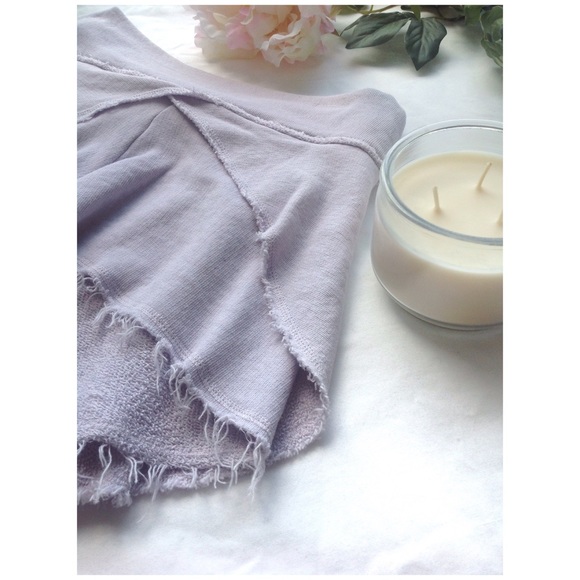 Asymmetric French Terry Shorts - Picture 2 of 8