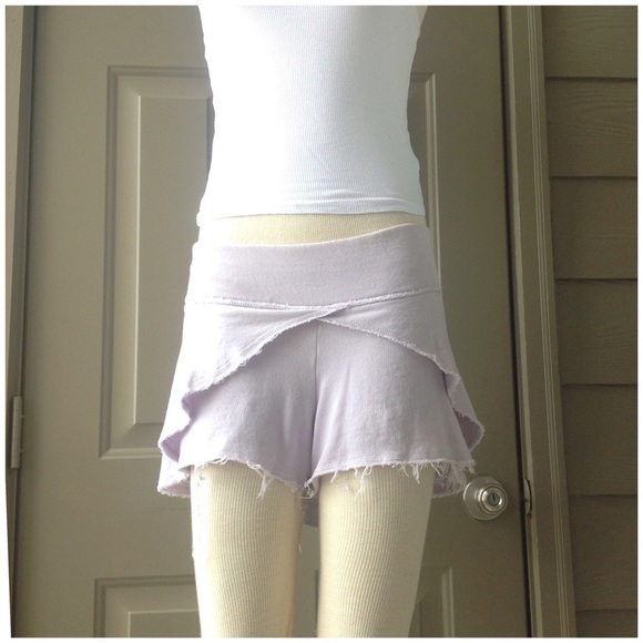 Asymmetric French Terry Shorts - Picture 4 of 8