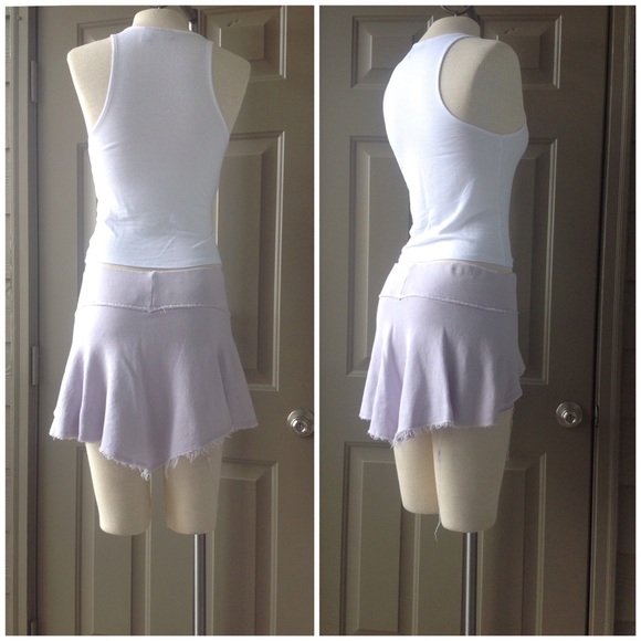 Asymmetric French Terry Shorts - Picture 6 of 8