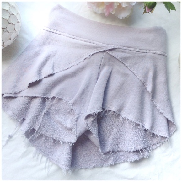 Asymmetric French Terry Shorts - Picture 7 of 8