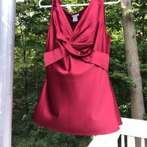 White House Black Market dark red wrap tank top 8