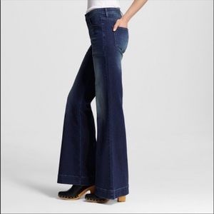 High Rise Wide Leg Flare Jeans