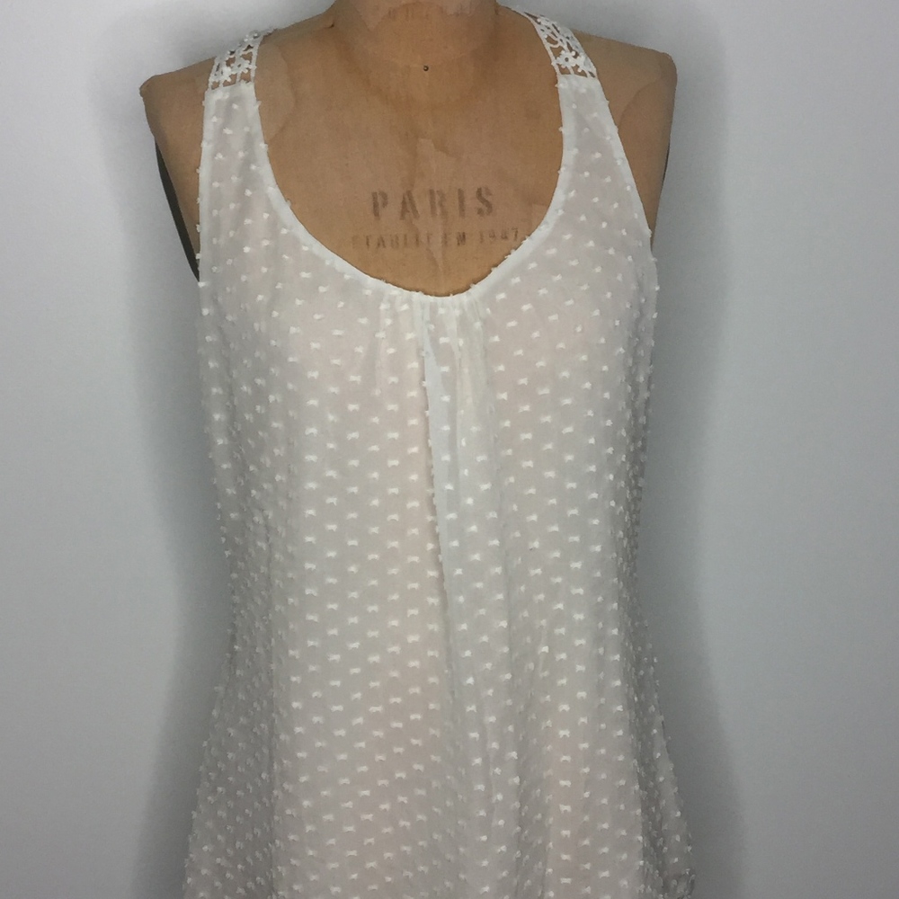 BEBE Lace on the Back Top