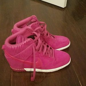 Nike dunk sky hi platform wedge sneakers