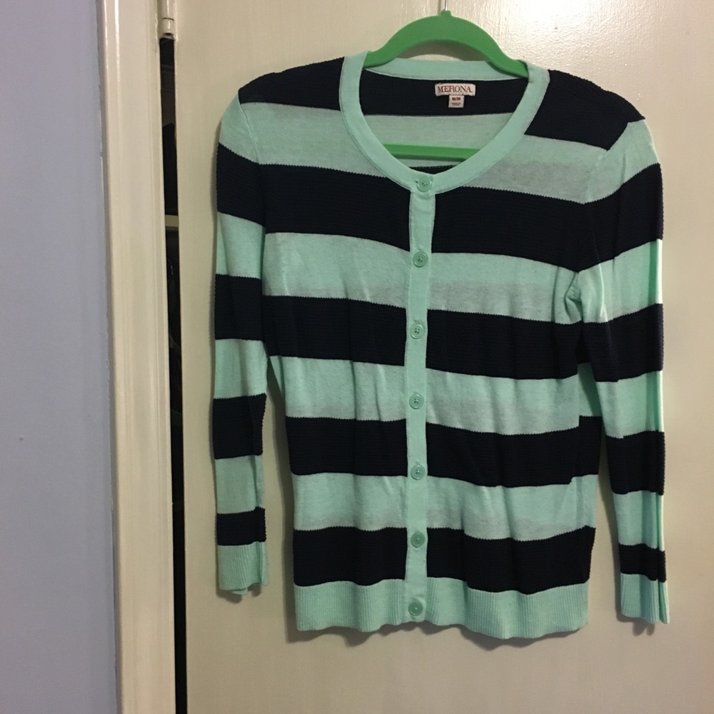 Merona Striped Knit Cardigan