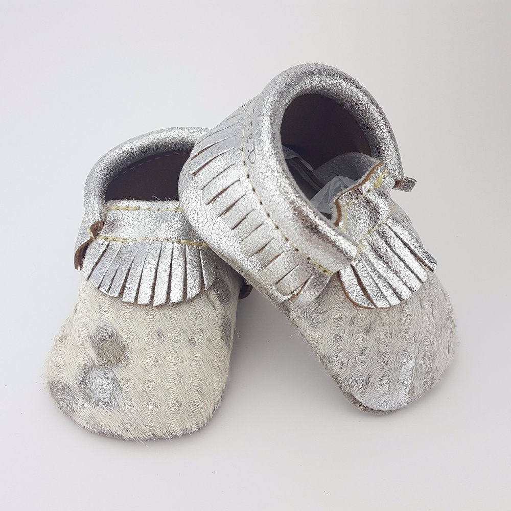 First Steps Exotic Moccains in Silver