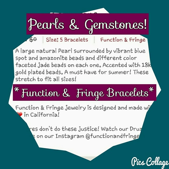Natural Pearl & Semi-Precious Gemstone Beaded Bracelets - Picture 6 of 14