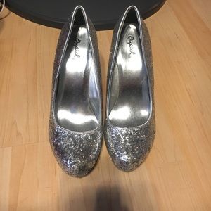 Silver sparkly shoes