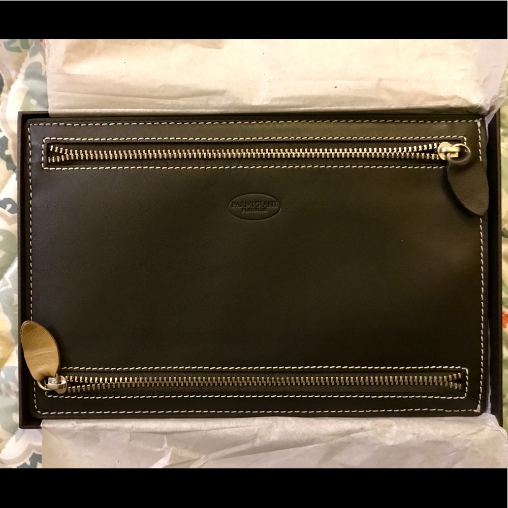 Parmigiani Fleurier 5 Pocket Leather Wallet Clutch