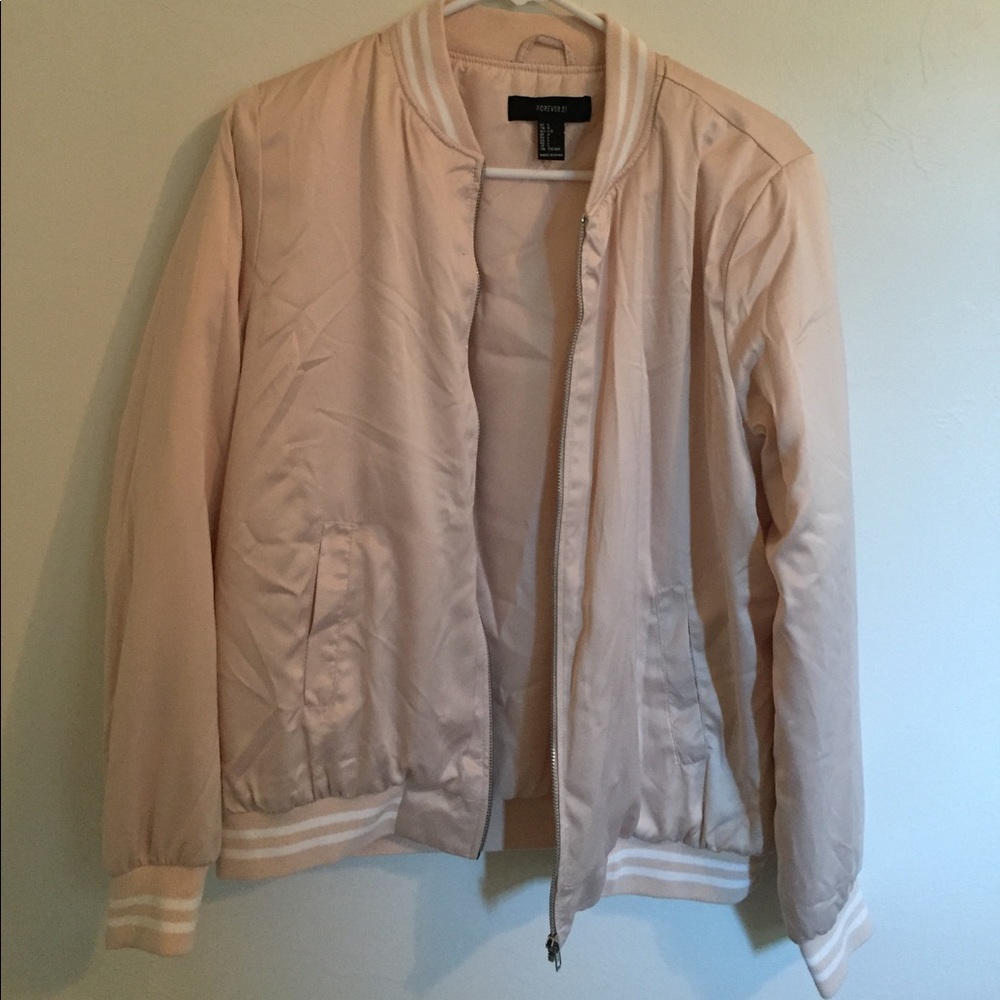 Forever 21 Pink Silk Jacket