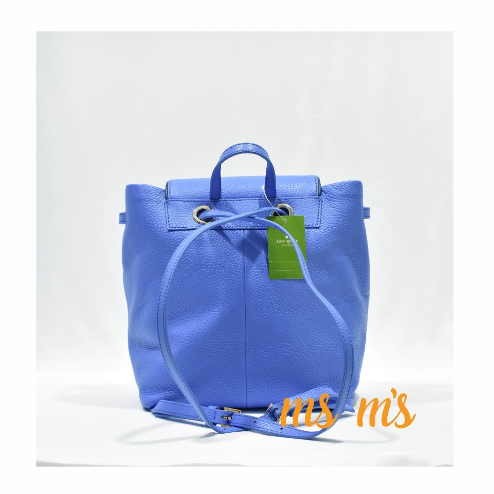 NWT kate Spade Leather blue back pack - Picture 2 of 8