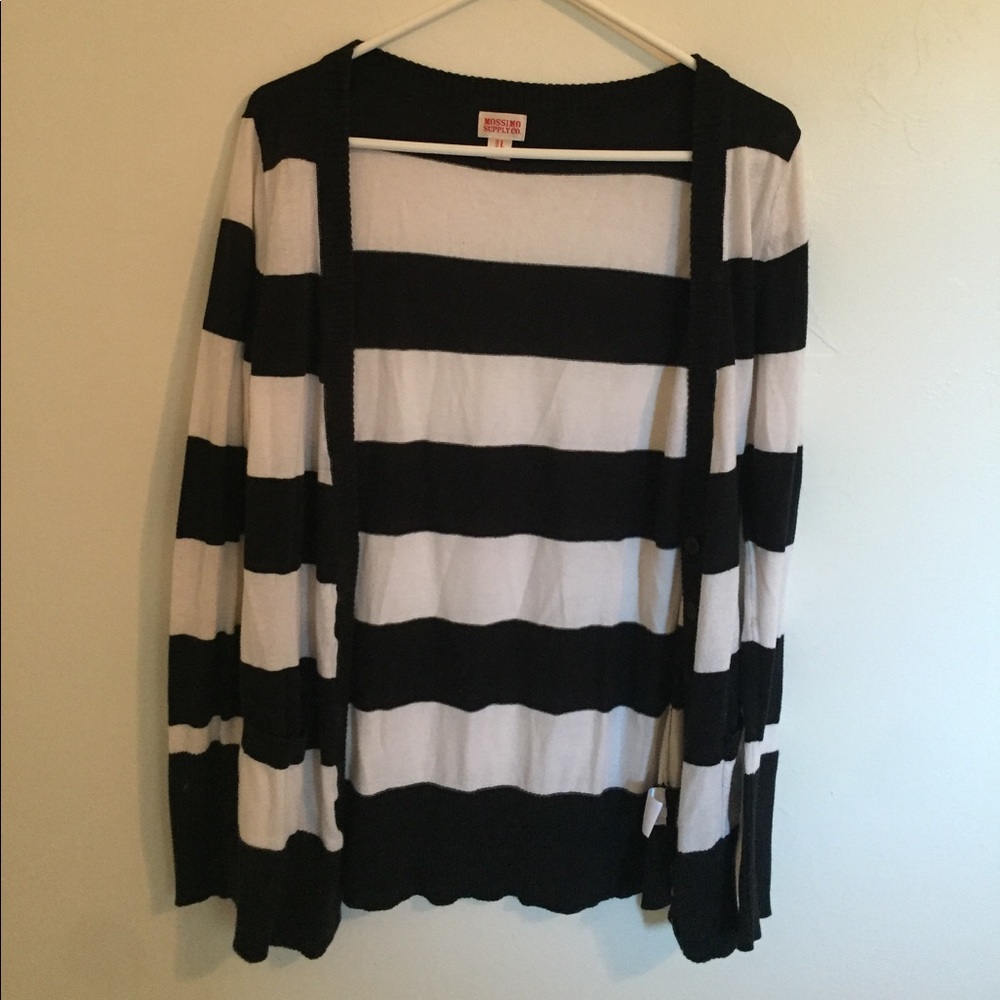 Target Black & White Striped Cardigan