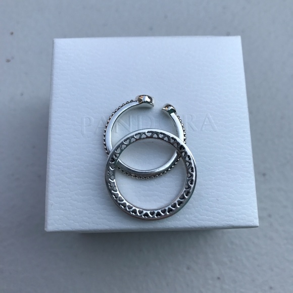 Pandora Heart Ring SET {{{{{{SORRY IS SOLD}}}}}} - Picture 2 of 5