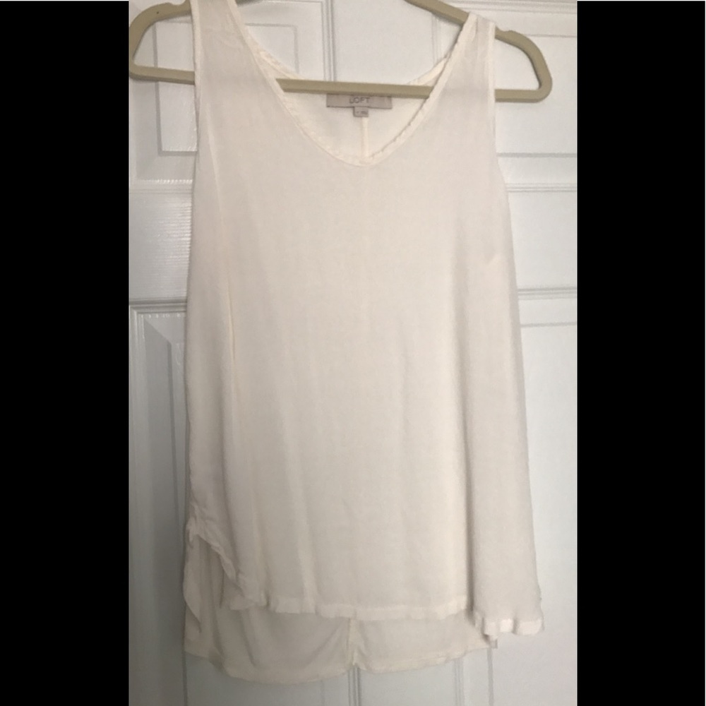 LOFT - Sleeveless Top - M - White