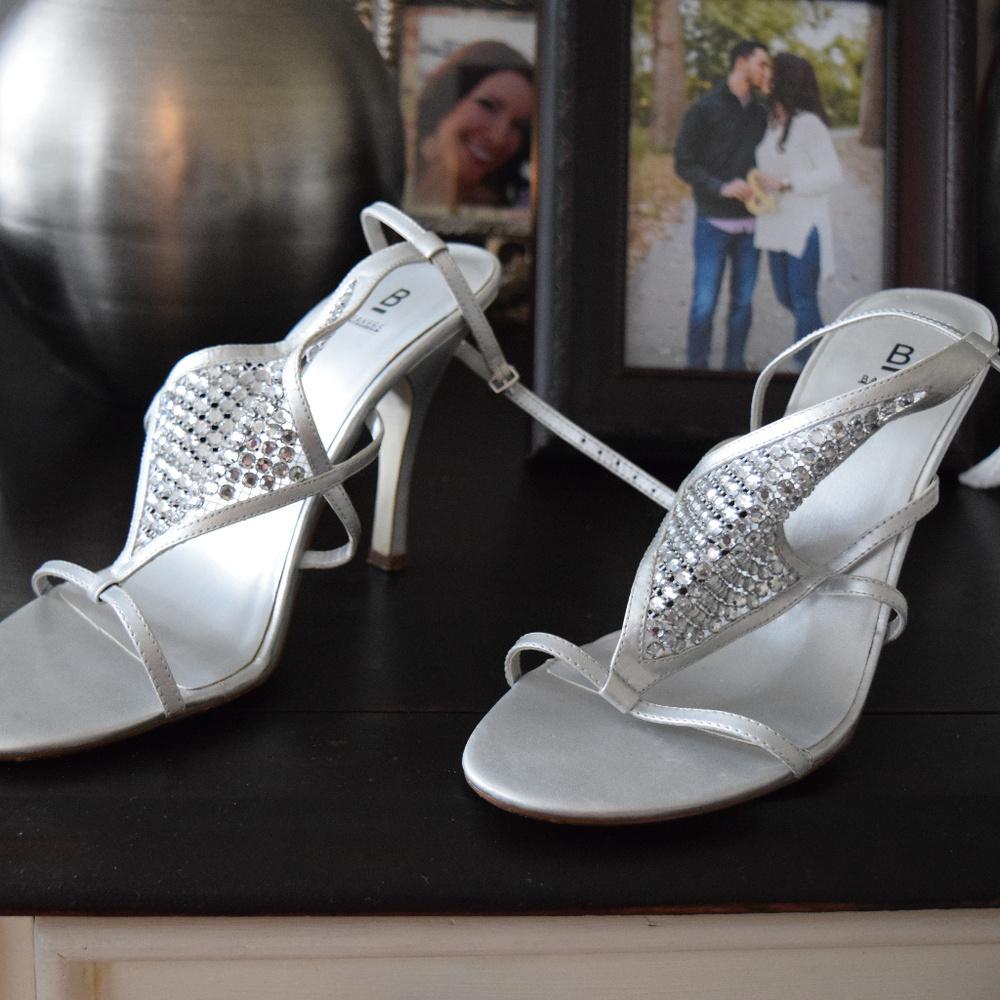 Bakers Silver Strappy Heels