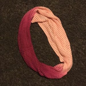 pink ombré knitted infinity scarf