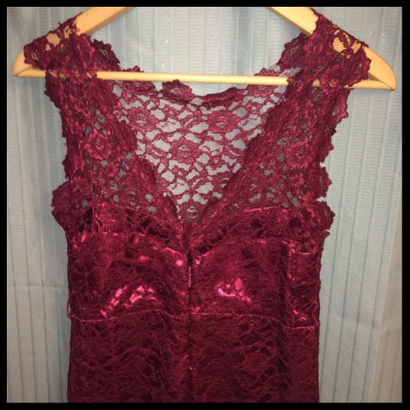 Red Lace Dress - Picture 3 of 6