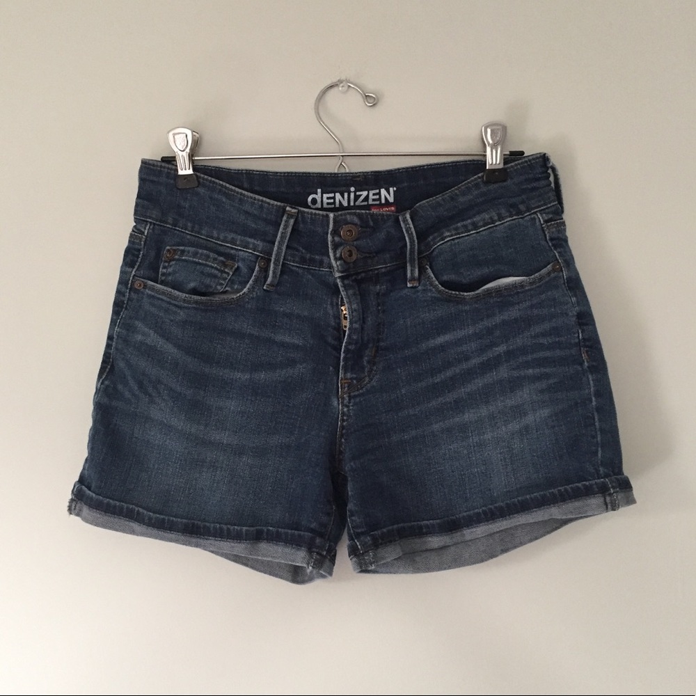 Double Buttoned Jean Shorts