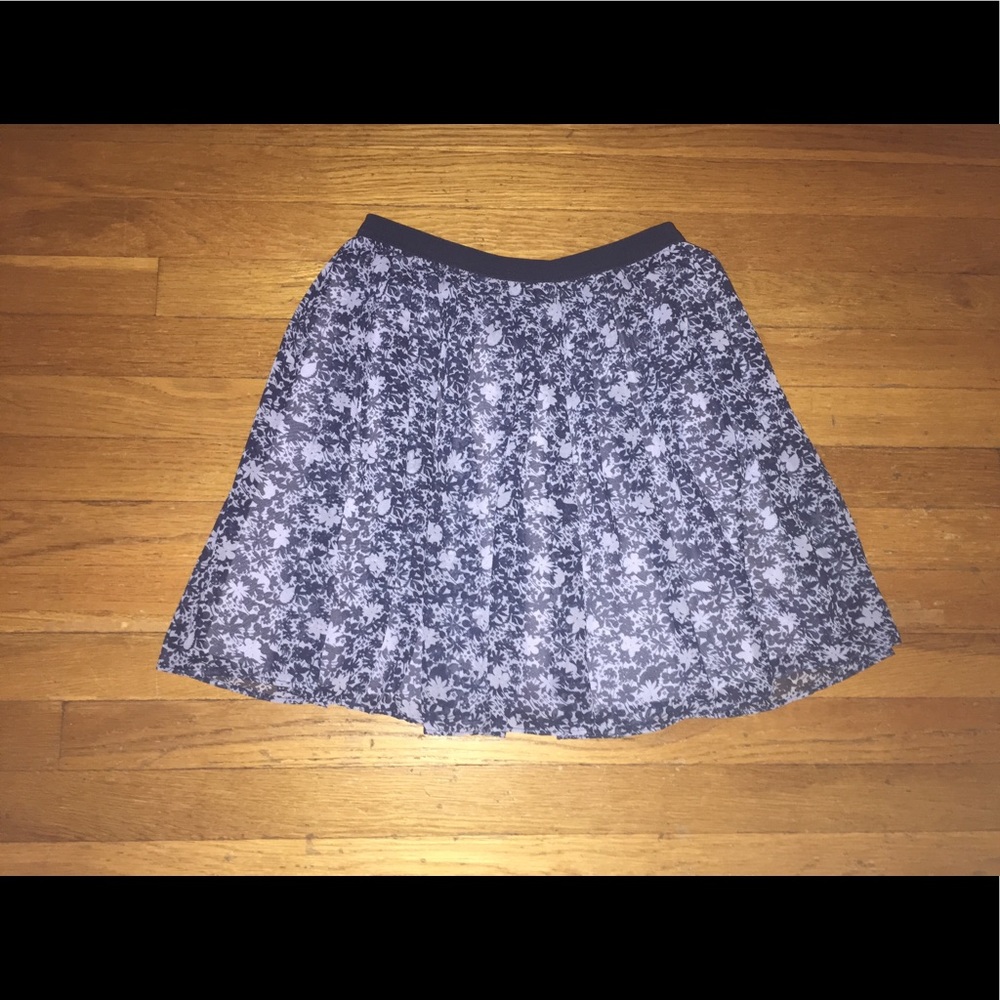 Uniqlo floral A-line skirt